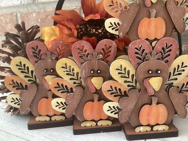 thanksgiving turkey decor - etsy